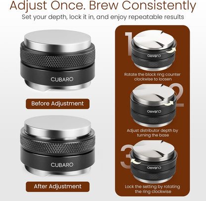 Espresso distributor and tamper - Cubaro